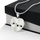 Graphic Heart Pendant + Necklace - Garland of Hearts