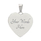 Graphic Heart Pendant + Necklace - Hearts