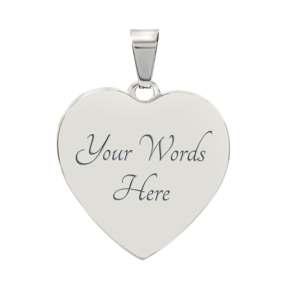 Graphic Heart Pendant + Necklace - Hearts
