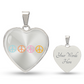 Graphic Heart Pendant + Necklace - Peace Sign