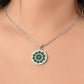 Graphic Circle Pendant + Necklace - Abstract Mandala 8