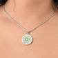 Graphic Circle Pendant + Necklace - Abstract Mandala 43