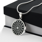 Graphic Circle Pendant + Necklace - Abstract Mandala 9