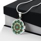 Graphic Circle Pendant + Necklace - Abstract Mandala 8