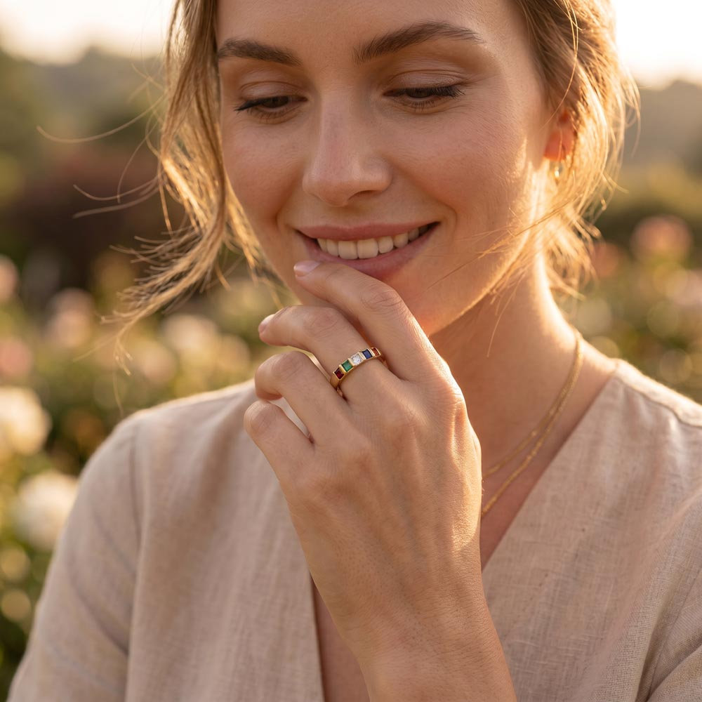 Women's Stackable Birthstone Ring
