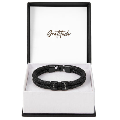 Mens Personalized Name Bracelet