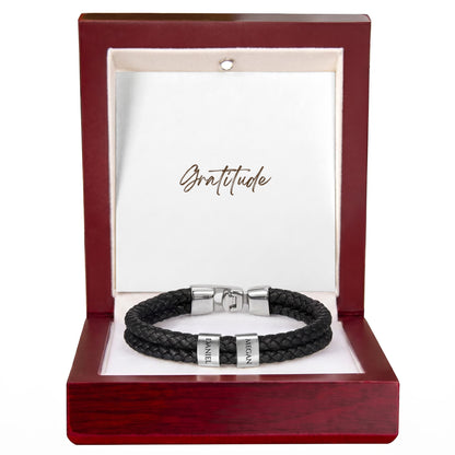 Mens Personalized Name Bracelet