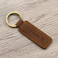 Engraved Leather Keychain