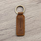 Engraved Leather Keychain