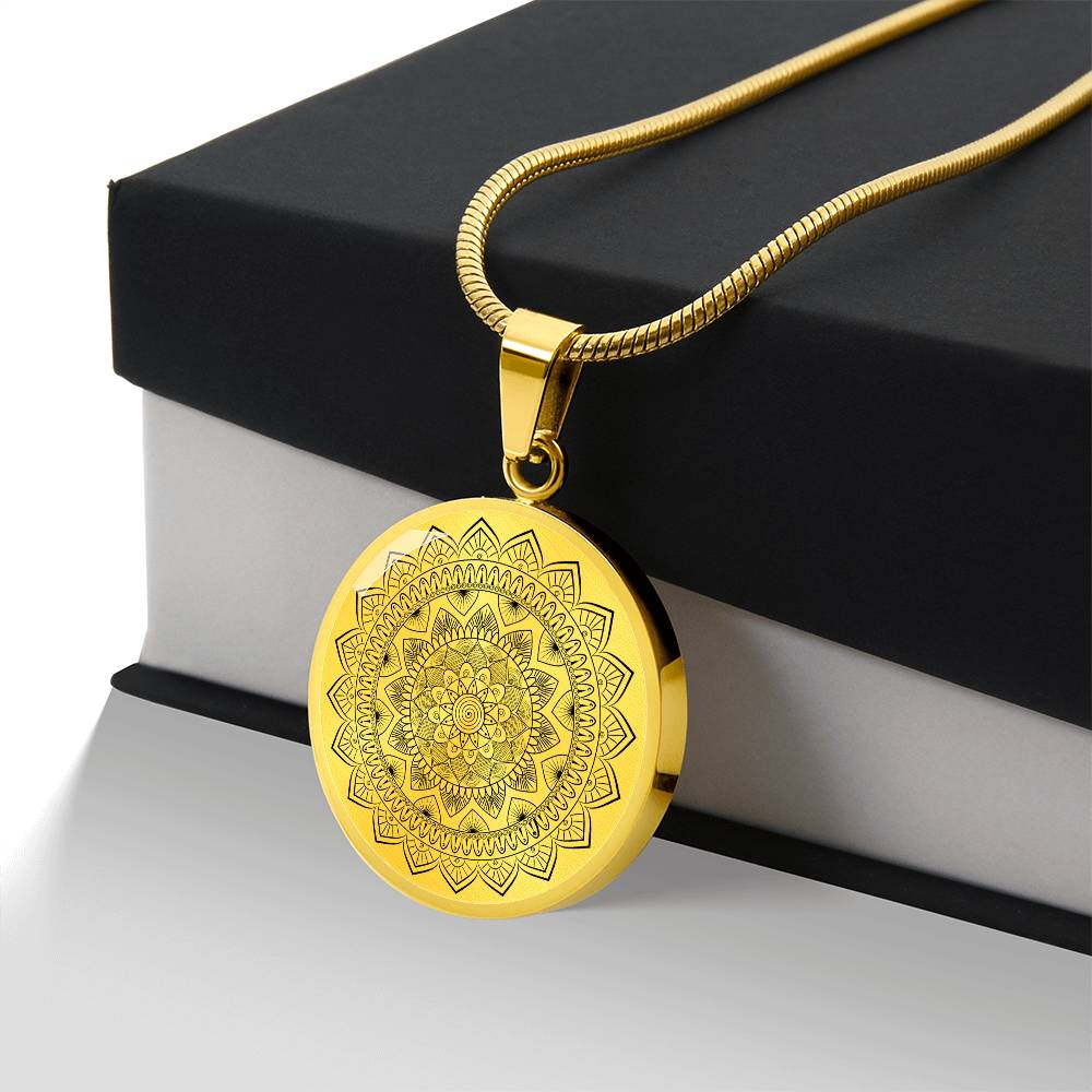 Graphic Circle Pendant + Necklace - 3