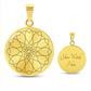 Graphic Circle Pendant + Necklace - Abstract Mandala 4