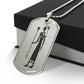 Graphic Dog Tag Pendant + Necklace - Egyptian Woman