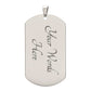 Graphic Dog Tag Pendant + Necklace - Egyptian Woman