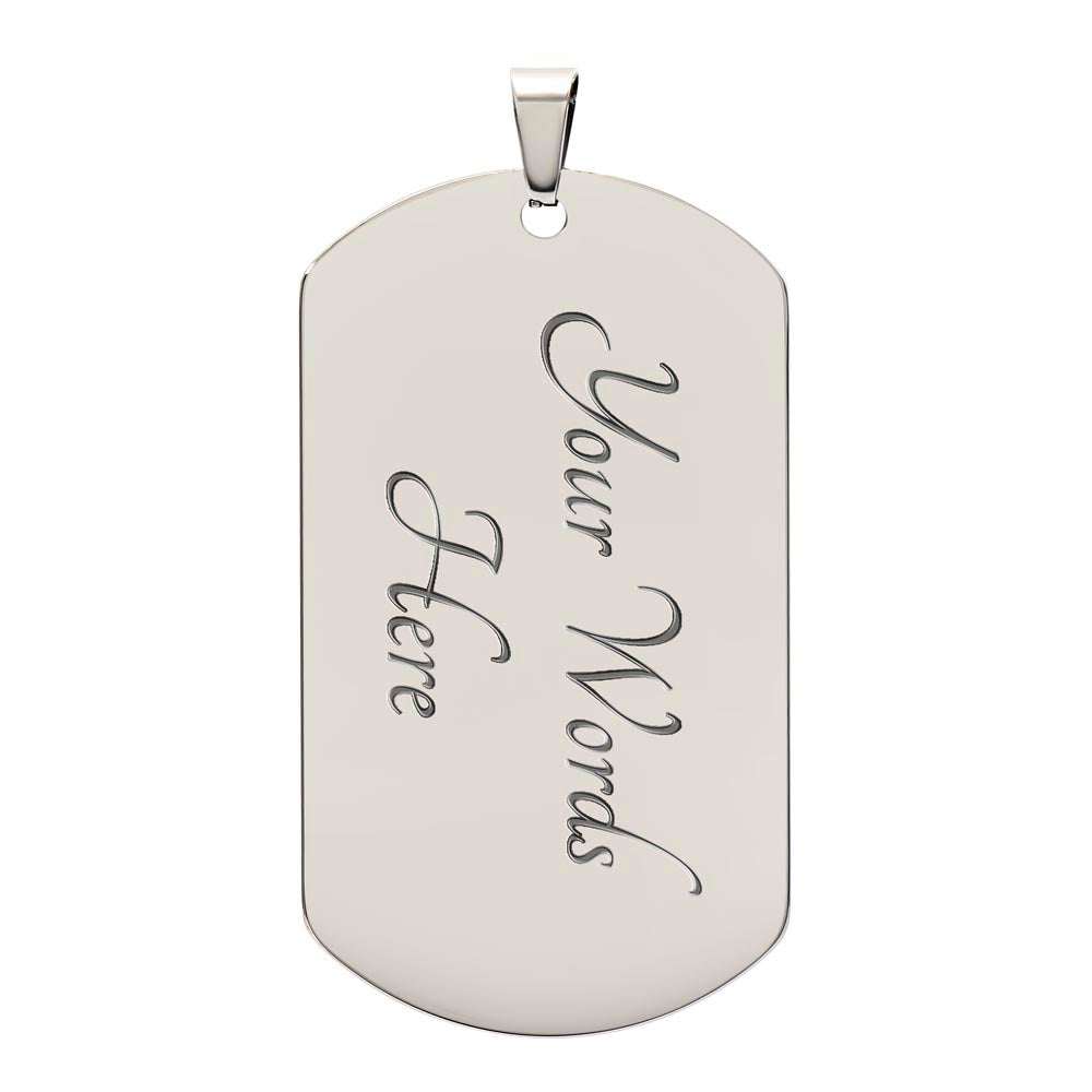 Graphic Dog Tag Pendant + Necklace - Egyptian Woman