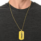 Graphic Dog Tag Pendant + Necklace - Egyptian Woman