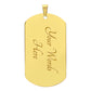 Graphic Dog Tag Pendant + Necklace - Egyptian Woman