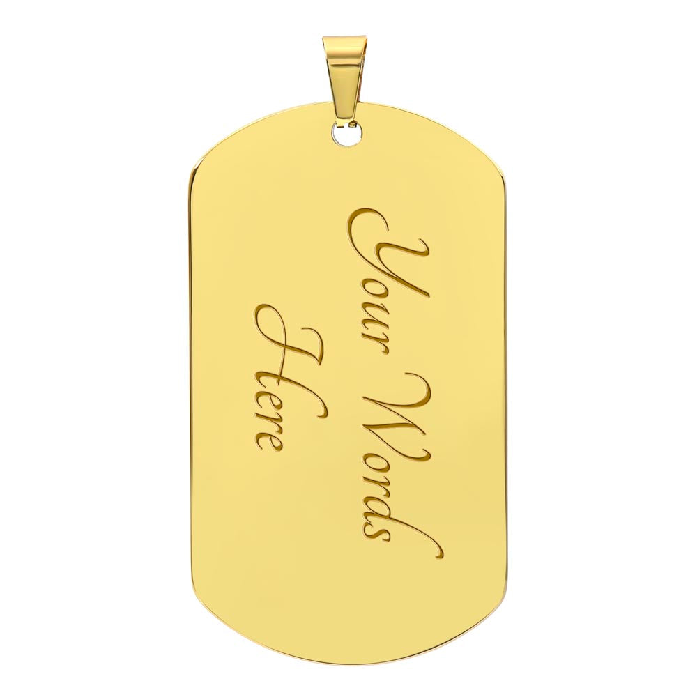 Graphic Dog Tag Pendant + Necklace - Egyptian Woman