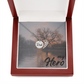Dad Memorial Coin Necklace  with Angel Wing Charm (Remembrance Necklace)