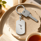 Engraved Dog Tag Keychain - Duck With Duckling
