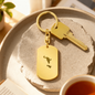 Engraved Dog Tag Keychain - Duck With Duckling