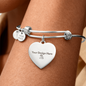 Custom Engraved Luxury Heart Bangle
