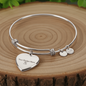 Custom Engraved Luxury Heart Bangle