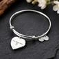 Custom Engraved Luxury Heart Bangle