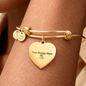 Custom Engraved Luxury Heart Bangle