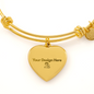 Custom Engraved Luxury Heart Bangle