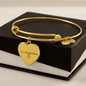 Custom Engraved Luxury Heart Bangle