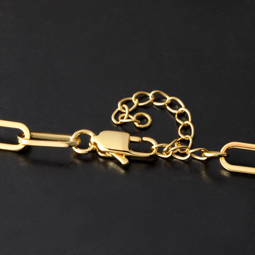 CZ Paperclip Chain Necklace / Forever Linked Necklace / Embellished Chain