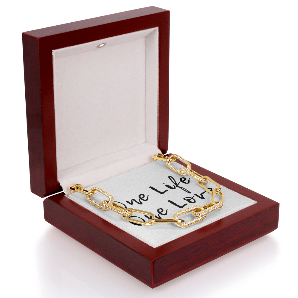 CZ Paperclip Chain Necklace / Forever Linked Necklace / Embellished Chain