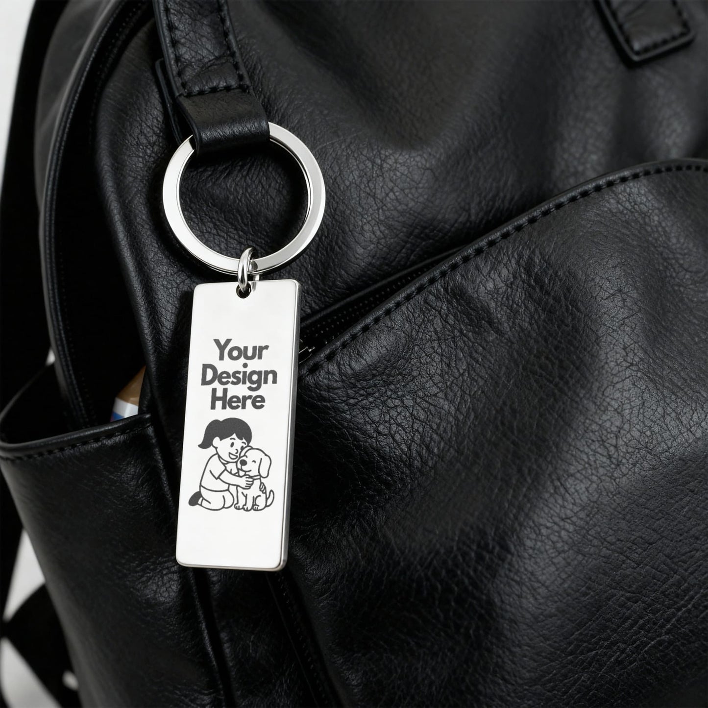 Personalized Engraved Rectangle Keychain