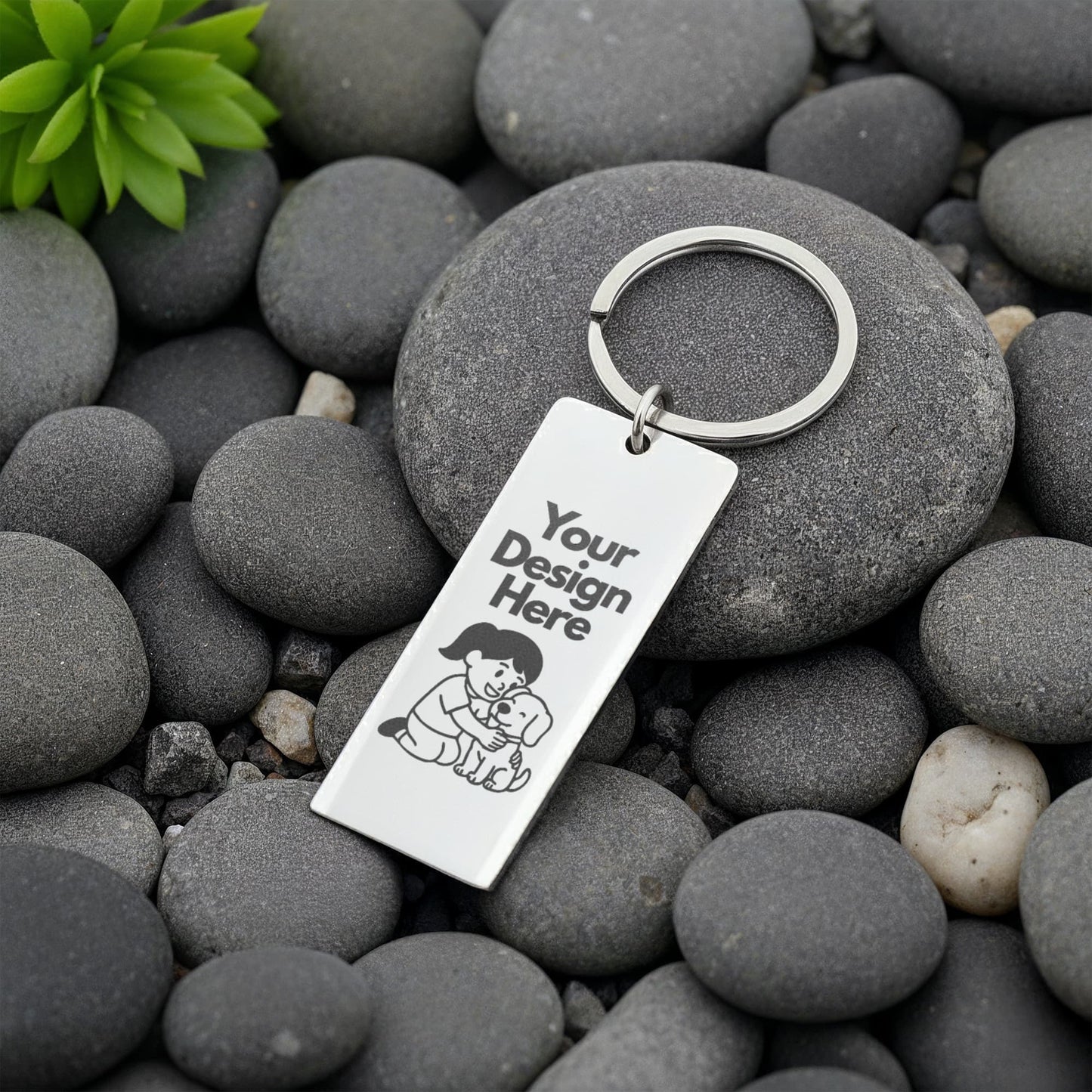 Personalized Engraved Rectangle Keychain