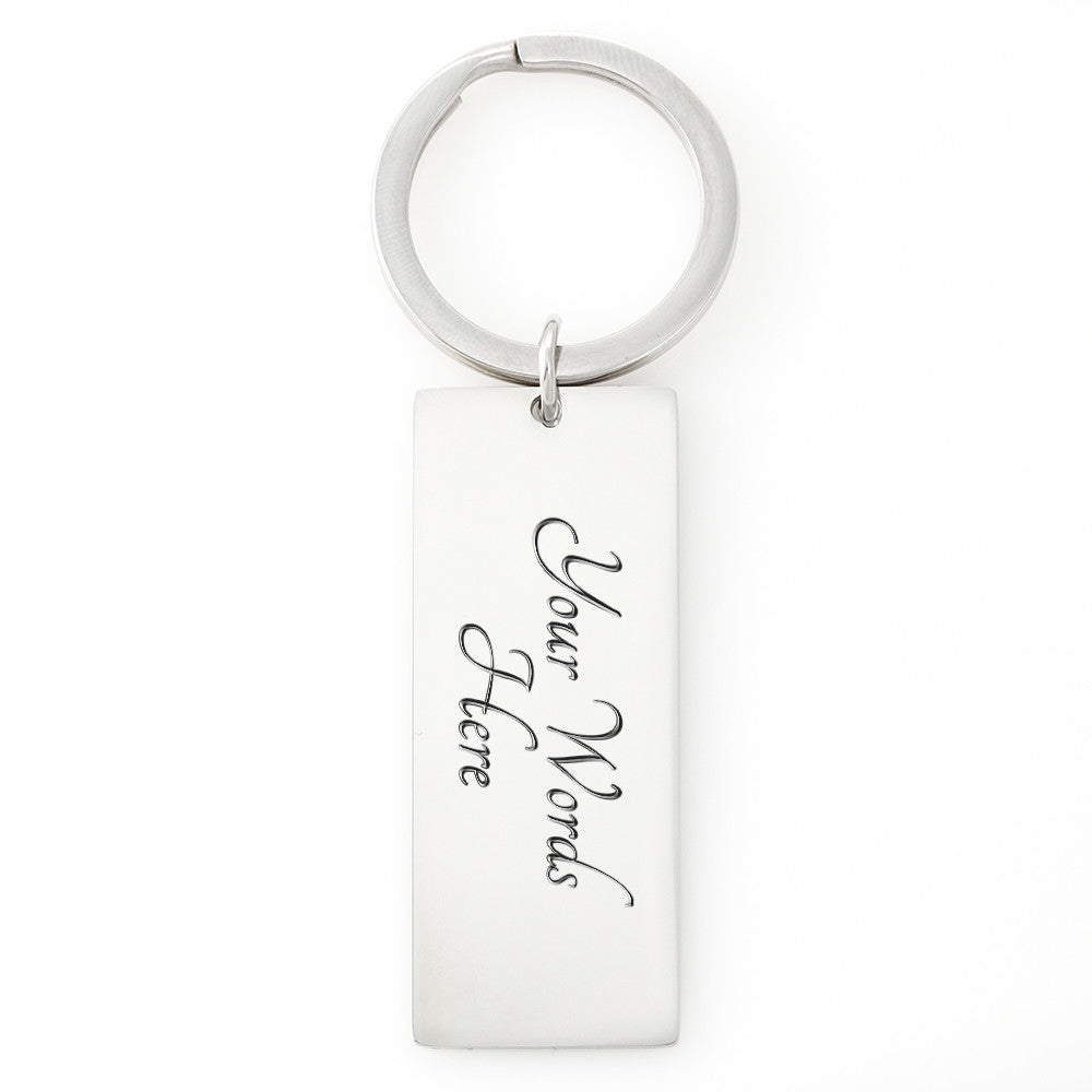 Personalized Engraved Rectangle Keychain