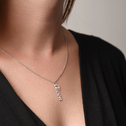 Vertical Name Necklace - Multiple