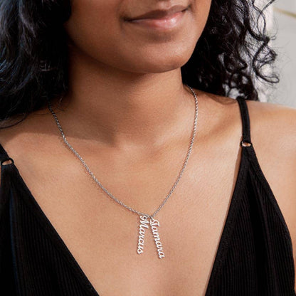 Vertical Name Necklace - Multiple