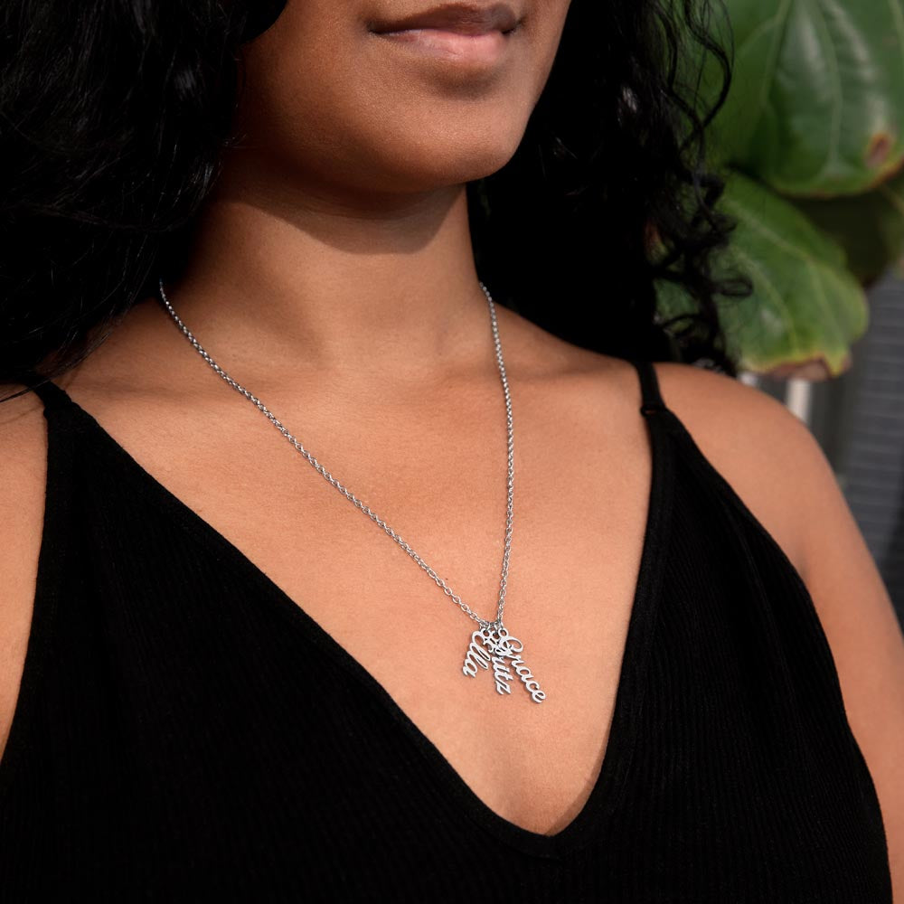 Vertical Name Necklace - Multiple