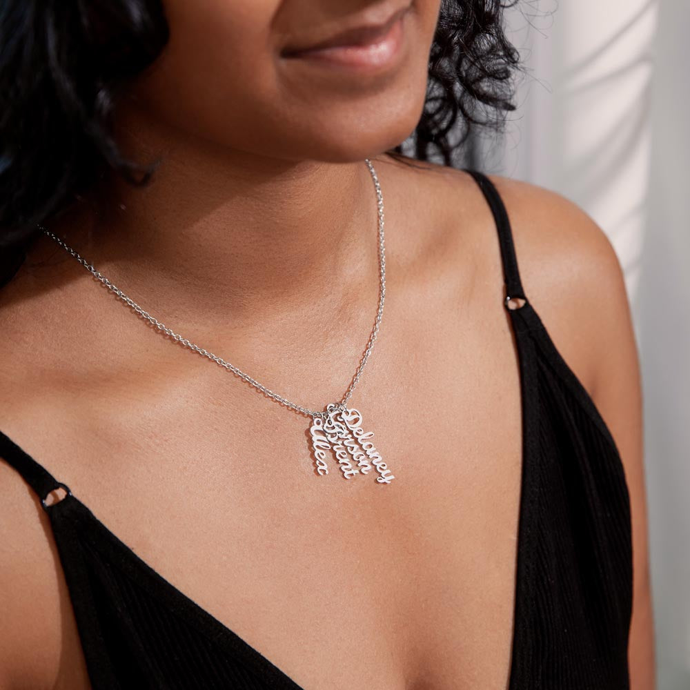 Vertical Name Necklace - Multiple
