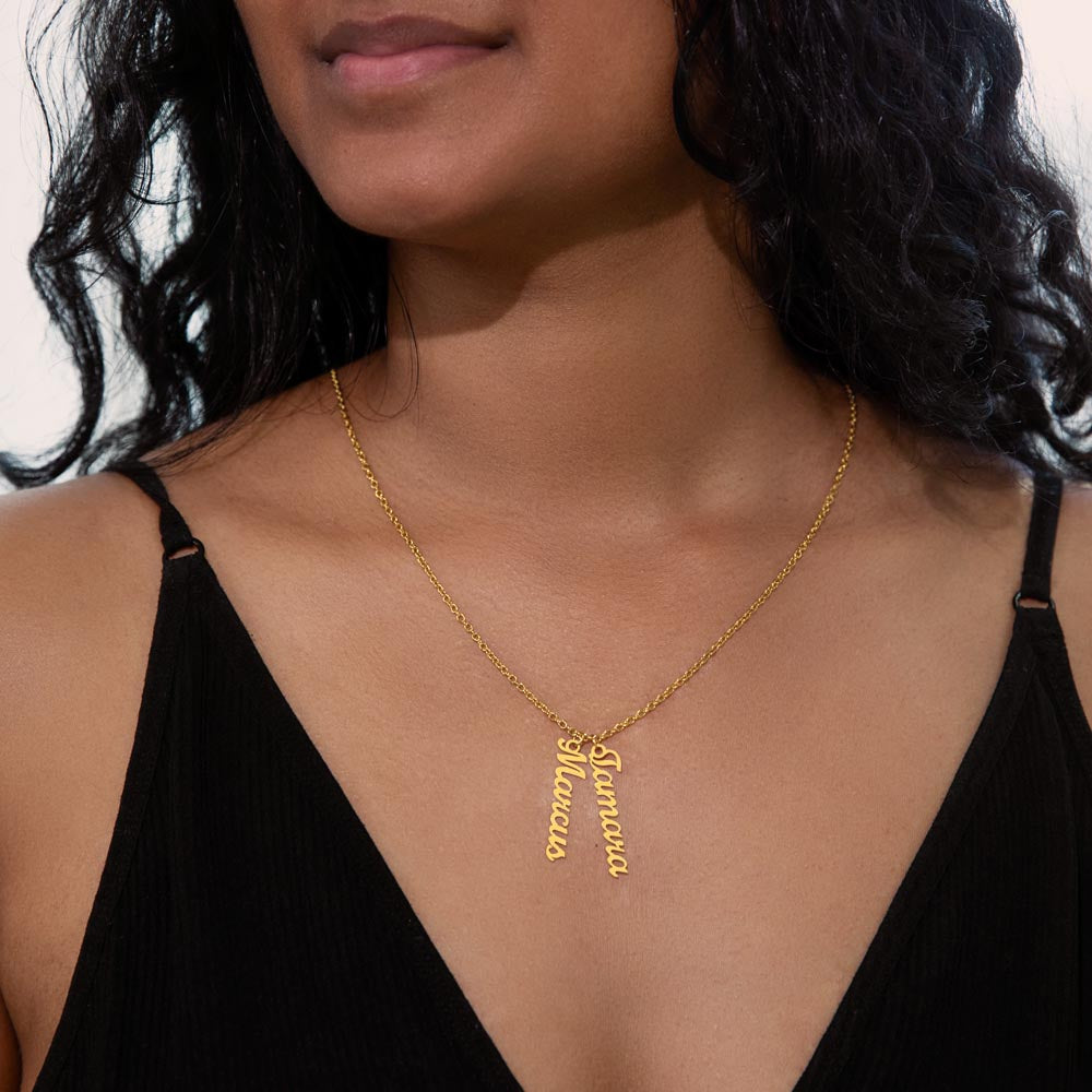 Vertical Name Necklace - Multiple