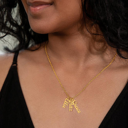 Vertical Name Necklace - Multiple
