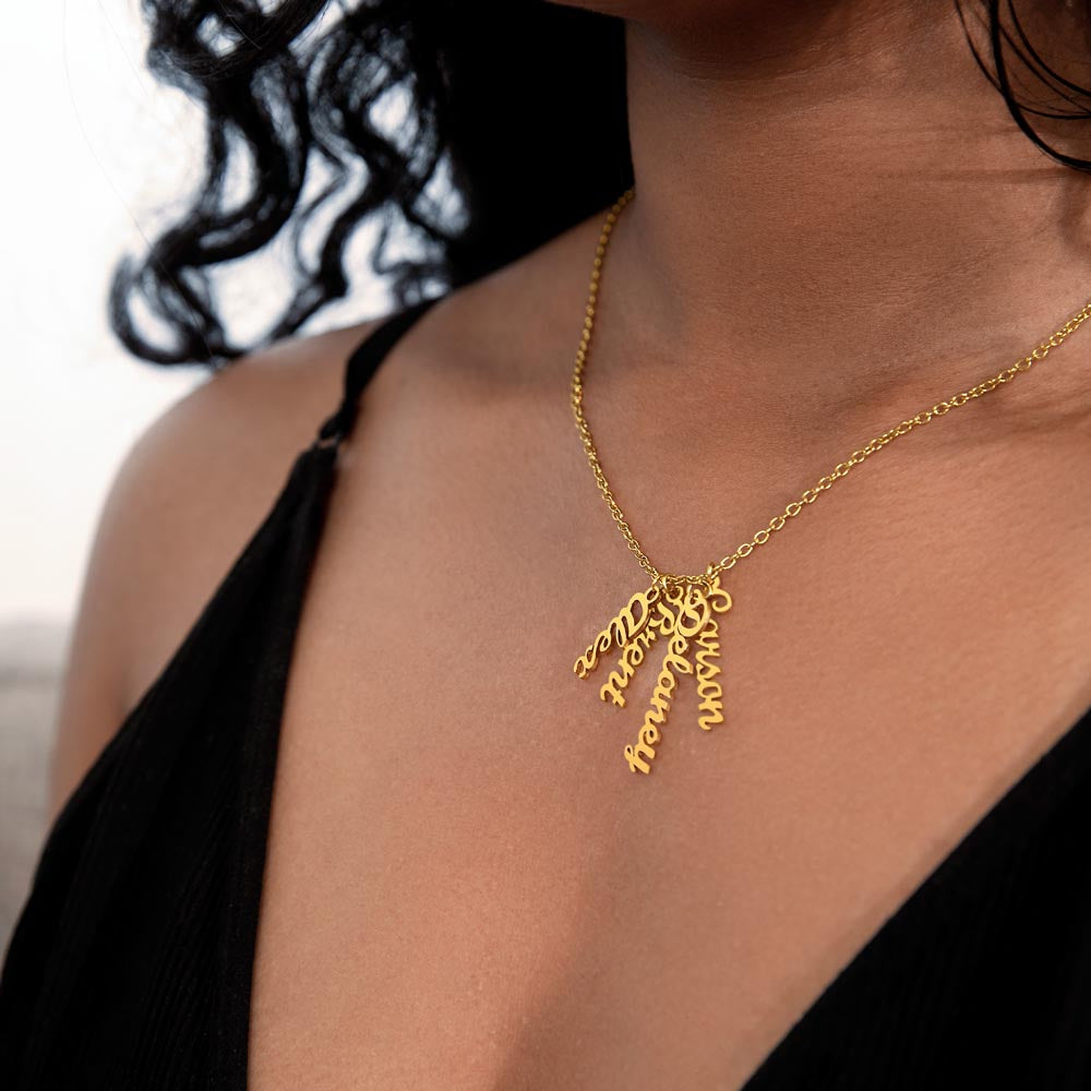 Vertical Name Necklace - Multiple