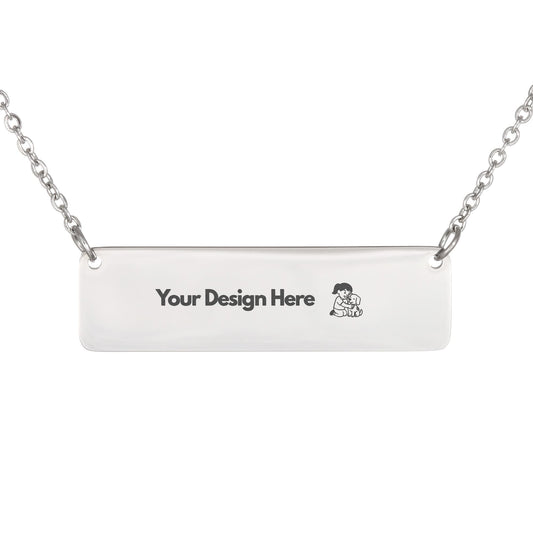 Custom Engraved Horizontal Bar Necklace