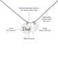 Dad Memorial Coin Necklace  with Angel Wing Charm (Remembrance Necklace)