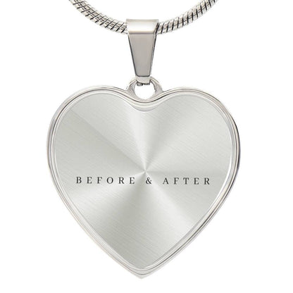Graphic Heart Pendant + Necklace - Before & After