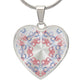 Graphic Heart Pendant + Necklace - Digital Abstract Art