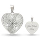 Graphic Heart Pendant + Necklace - Abstract Mandala