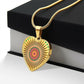 Graphic Heart Pendant + Necklace - Abstract Mandala