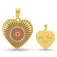Graphic Heart Pendant + Necklace - Abstract Mandala