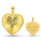 Graphic Heart Pendant + Necklace - Scribbled Heart
